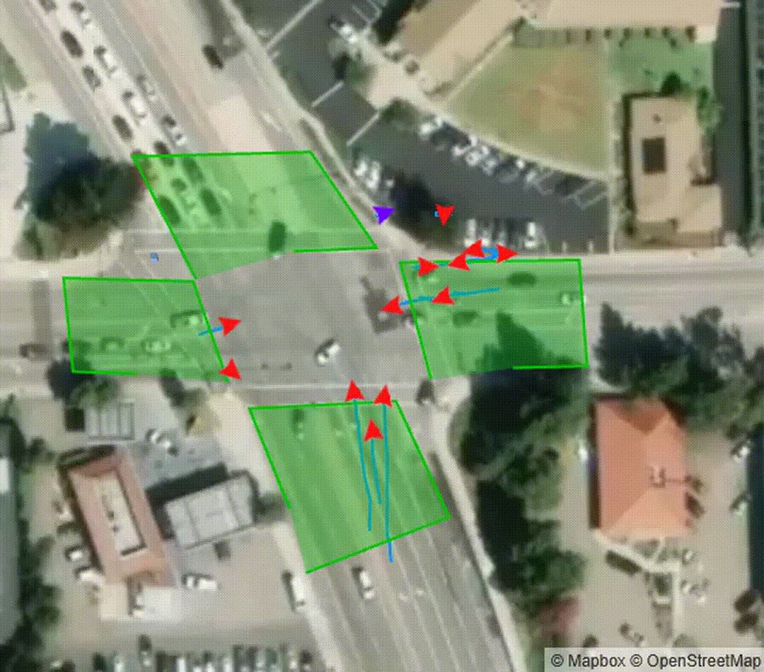 Example Output of Live Map of Detected Objects.